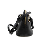 thumbnail small GG Interlocking bag in black with strap GHW