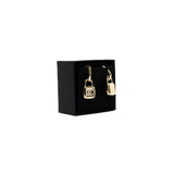 thumbnail 2023 Strass CC Padlock Drop Earrings - L'UXE LINK