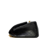 thumbnail 2.55 Reissue 225 Black Aged Calfskin Quilted Flap Bag GHW Seri 28 - L'UXE LINK