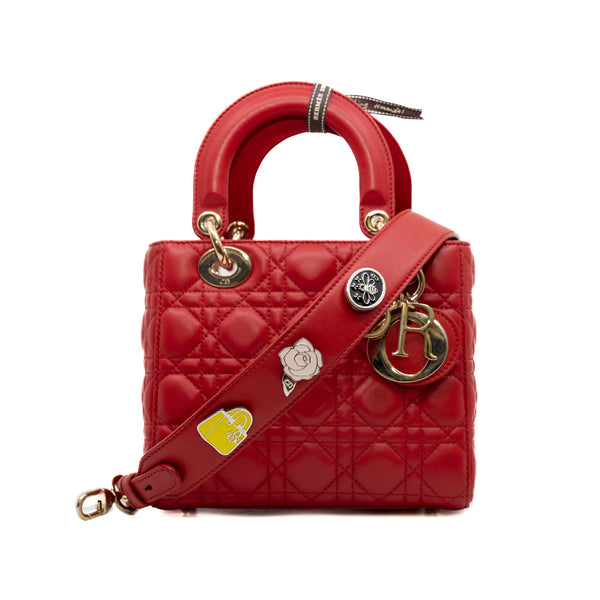 lady dior red new medium ghw