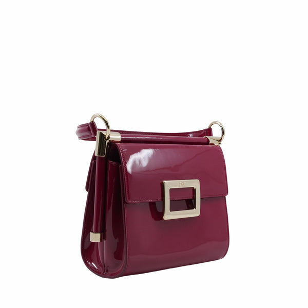 VIV' CARRÉ SHOULDER BAG SMALL LEATHER PINK