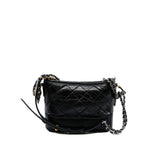 thumbnail Small Gabrielle Black Aged Calfskin Quilted Hobo Bag Seri 27 - L'UXE LINK