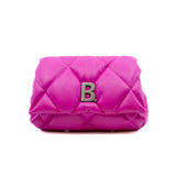 thumbnail Puffy Touch Pink Quilted Lambskin Leather Clutch Bag PHW - L'UXE LINK