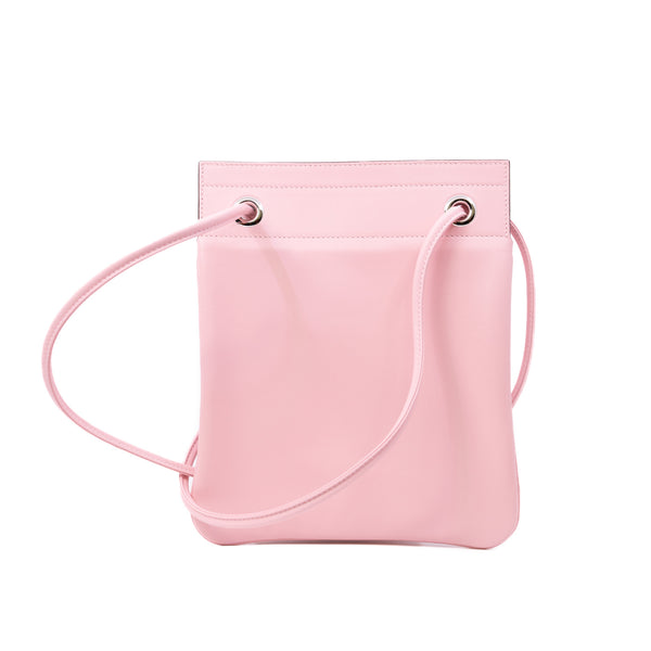 Mini Aline In Swift Leather Rose Sakura Crossbody Bag PHW Z Stamp - L'UXE LINK