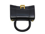 thumbnail Hourglass XS With Strap In Shiny Calfskin Black GHW