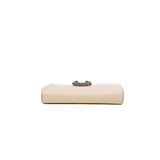 thumbnail Super Mini Dionysus White Leather Crystal Shoulder Bag - L'UXE LINK