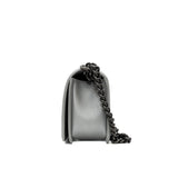 thumbnail Old Medium Leboy In Silver Quilted Lambskin Leather Flap Bag PHW Seri 20 - L'UXE LINK