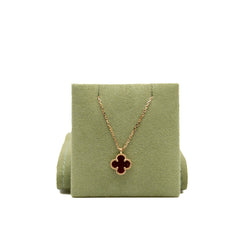 Sweet Alhambra 18k Rose Gold Red Pendant Necklace - L'UXE LINK