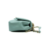 thumbnail 22C Medium Flap Bag With Enamel Chain In Calfskin Mint Green PHW Seri 29