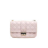 thumbnail Medium Miss Dior Nude Pink Lambskin Cannage Quilt Flap Bag PHW - L'UXE LINK