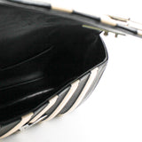 thumbnail GO-14 Malletage PM Black Beige Lambskin Patent Leather Rayures Bag PHW - L'UXE LINK