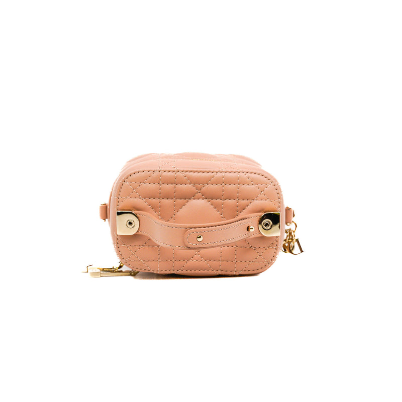 Micro Lady Dior Vanity Case In Lambskin Beige GHW - L'UXE LINK