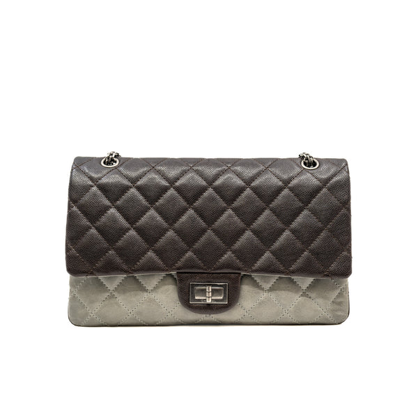 2.55 Reissue 227 In Caviar Leather Double Flap Bag PHW Seri 14 - L'UXE LINK