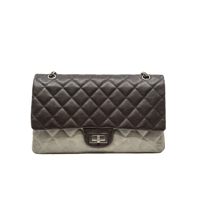 2.55 Reissue 227 In Caviar Leather Double Flap Bag PHW Seri 14 - L'UXE LINK