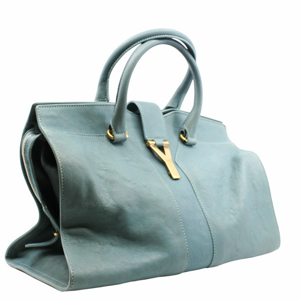 CHYC CABAS TOTE  LEATHER BLUE GHW - L'UXE LINK