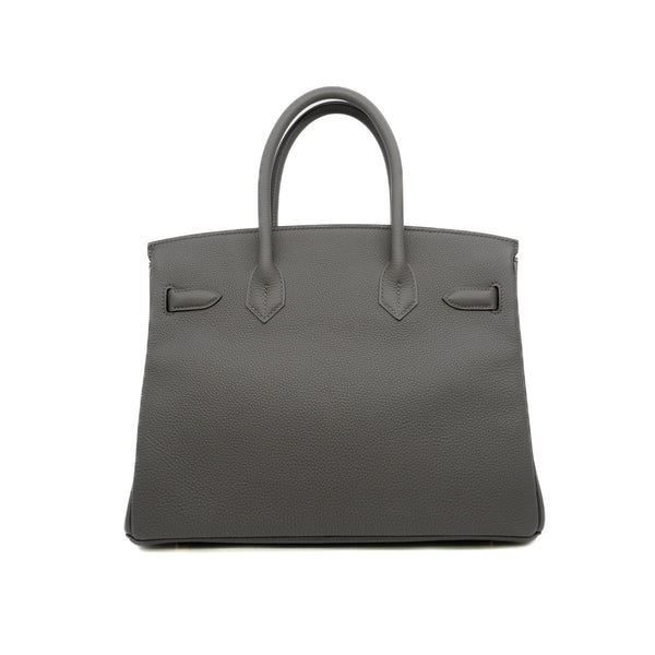 birkin 30 in togo 0L Gris Meyer ghw w stamp