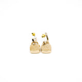 thumbnail 2023 Strass CC Padlock Drop Earrings - L'UXE LINK