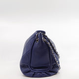 thumbnail Quilted Calfskin Leather Blue Hobo Bag SHW Seri 21 - L'UXE LINK