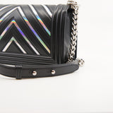 thumbnail Medium Holographic Chevron Lambskin Leboy Bag PHW Seri 24 - L'UXE LINK