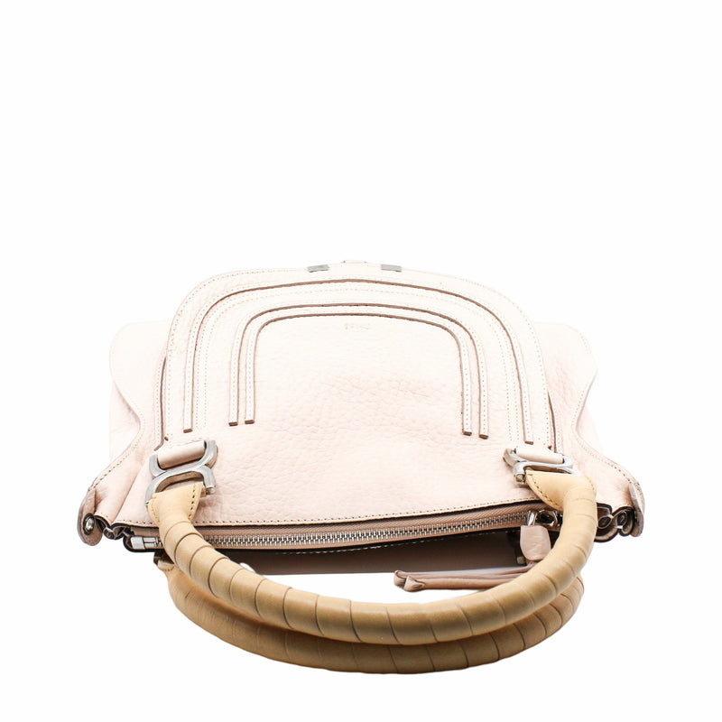 CHLOE MARCIE BAG Eggshell pink and beige mix phw - L'UXE LINK