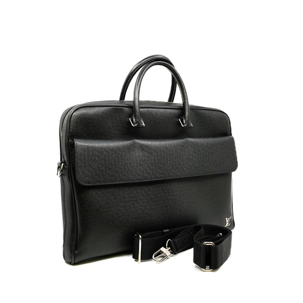 Alex Taiga Ardoise Black Business Two Way Bag PHW With Strap