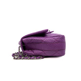 thumbnail Top Handle Classic Flap In Purple Snake Leather PHW