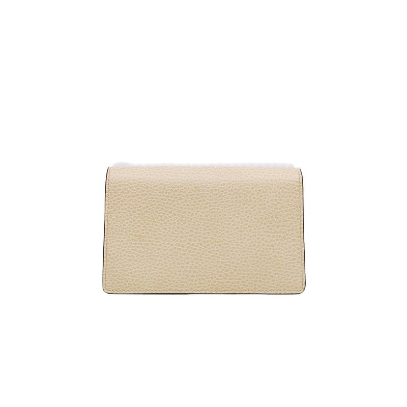 Super Mini Dionysus White Leather Crystal Shoulder Bag - L'UXE LINK