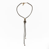 thumbnail CC Logo And Pearl Lock In Black Leather Necklace GHW - L'UXE LINK