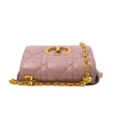 thumbnail Small Caro In Nude Pink Cannage Lambskin Bag GHW - L'UXE LINK