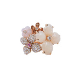 thumbnail 18k rose gold ring with flower diamond and jade rrp16200aud - L'UXE LINK