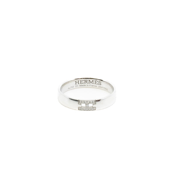 h diamond ring in 18k wg #51 - L'UXE LINK