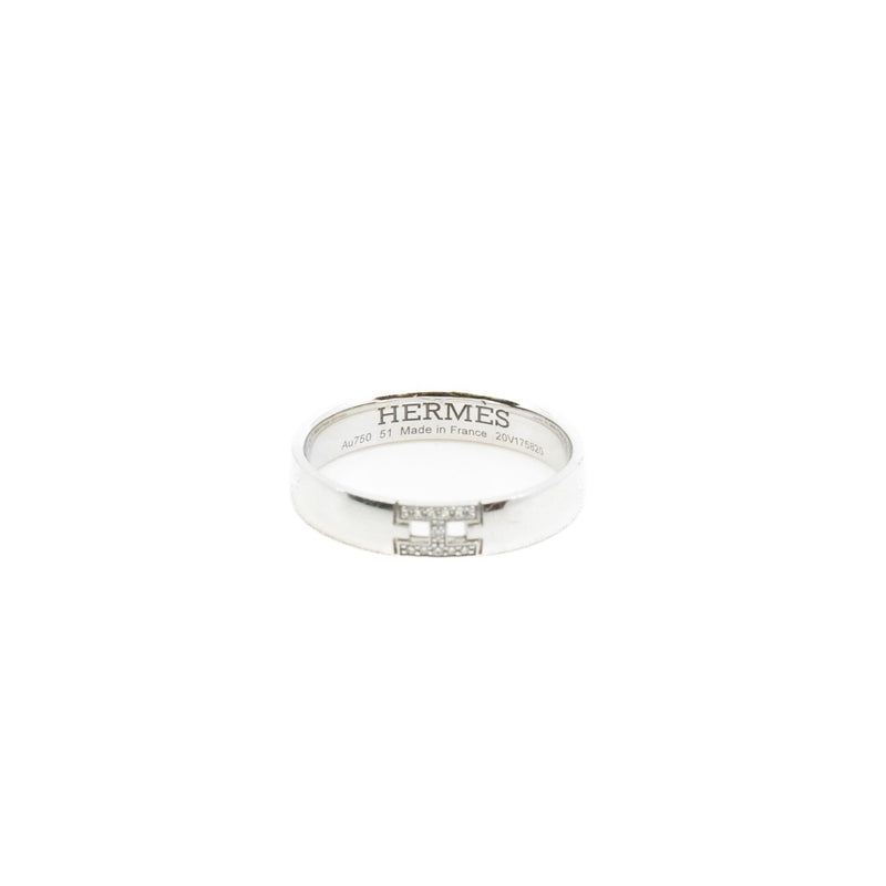 h diamond ring in 18k wg #51 - L'UXE LINK