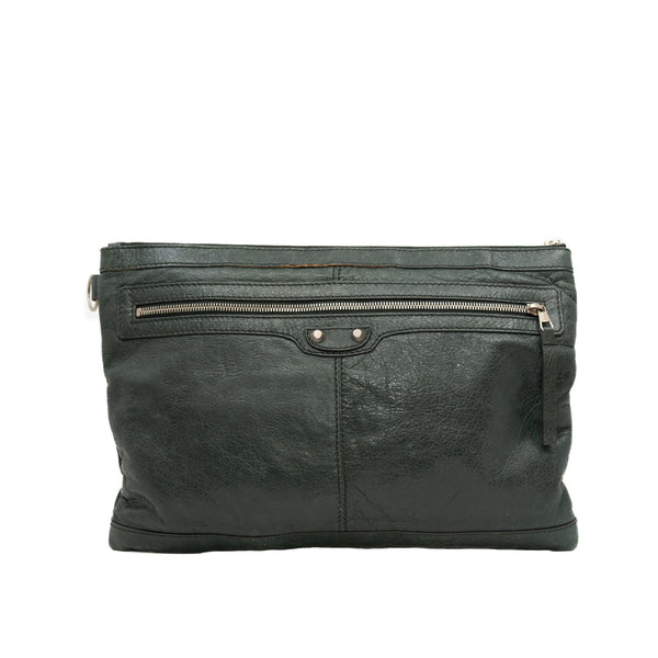 large city clutch in green phw - L'UXE LINK