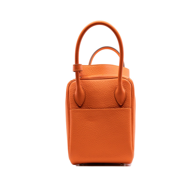 lindy 26cm in tc orange phw Y stamp with twilly and rodeo - L'UXE LINK