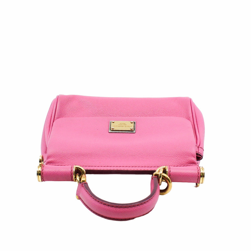 Sicily bag in dauphine Small Pink calfskin GHW