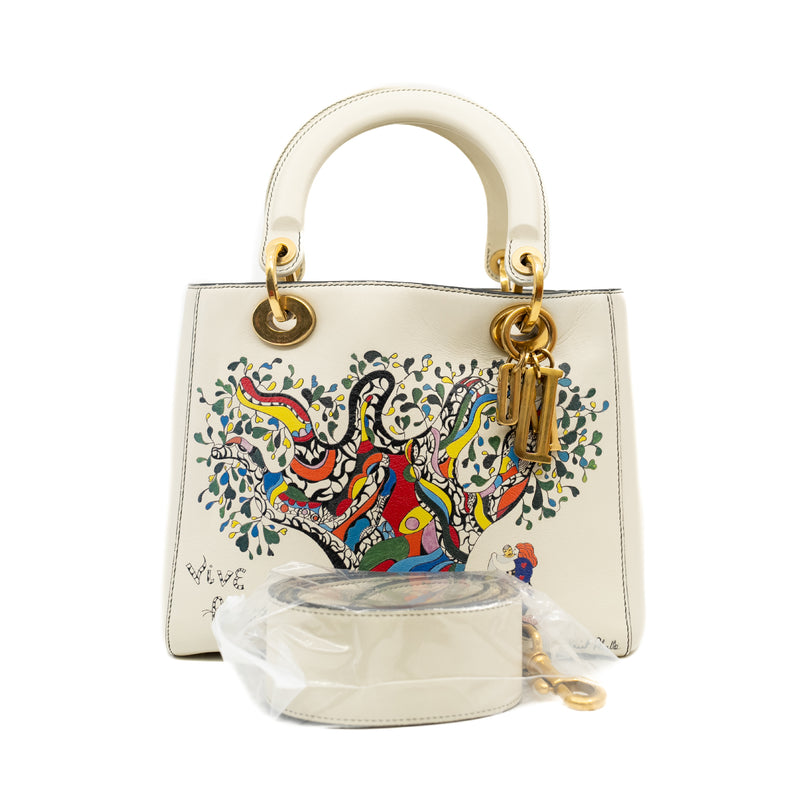 medium niki de saint phalle in calfskin white ghw 2018