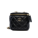 thumbnail Mini Vanity Case With Football Crush In Lambskin Black GHW #3080XXXX