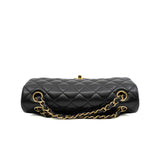 thumbnail small classic flap in black lambskin GHW  seri 26