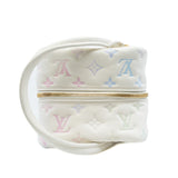 thumbnail New Square White and Rainbow Multicolor Lambskin Bag with Chain GHW - L'UXE LINK