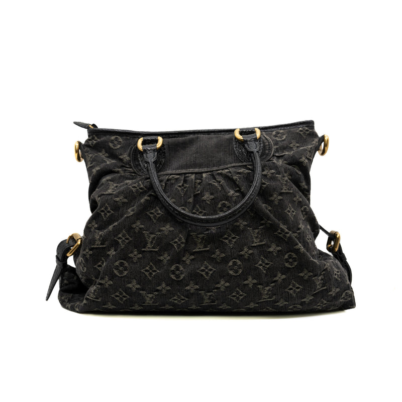 Black Monogram Denim Neo Cabby MM Bag GHW - L'UXE LINK