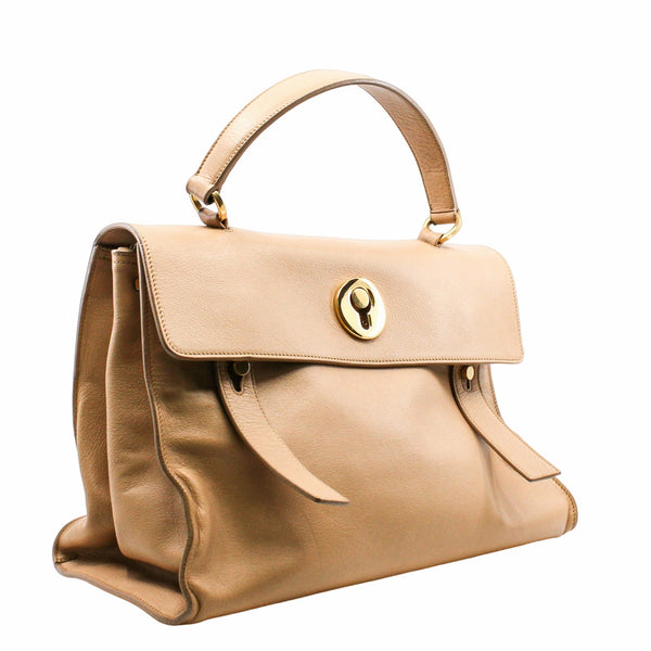 Handbag leather beige ghw - L'UXE LINK