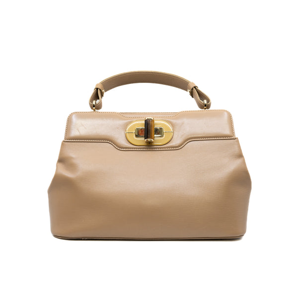 Isabella Rossellini Bag In Beige Leather - L'UXE LINK