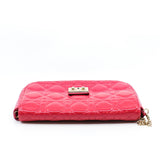 thumbnail New Lock Pink Cannage Patent Leather Chain Flap Bag GHW - L'UXE LINK