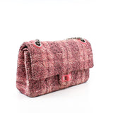 thumbnail Tweed Quilted Resin Pink 2.55 Reissue 225 Double Flap Bag PHW Seri 27