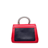 thumbnail Small Be Dior with Grey Top Handle Calfskin Red/Navy Phw with Strap - L'UXE LINK