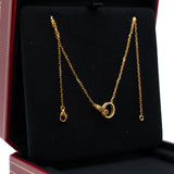 thumbnail Love diamond necklace semi-paved 18k yg #IDY5xx