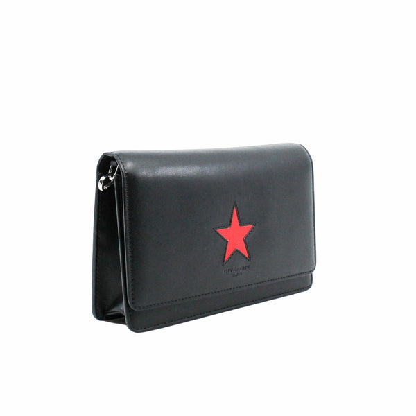 Star Pandora Chain Wallet Calfskin Black phw - L'UXE LINK