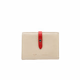 thumbnail compact wallet brown gray with red - L'UXE LINK