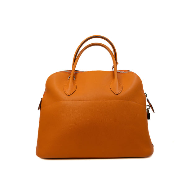 Bolide 35 Bag In Epsom Leather Orange PHW Square K Stamp - L'UXE LINK