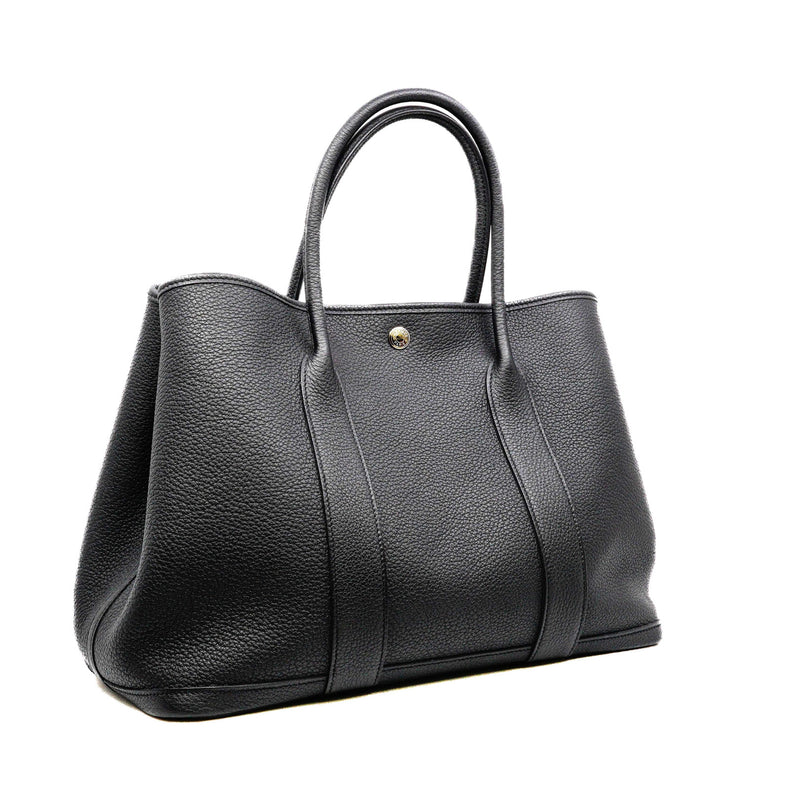 Garden Party 36 Black Negonda Leather Bag Stamp Y - L'UXE LINK